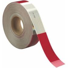 2" Conspicuity Tape 6" Red / 6" White 3M™ Diamond Grade™ x 150 ft