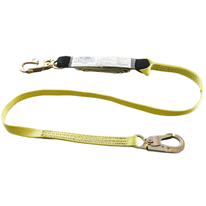 1" x 6 Ft Shock-Absorbing Nylon Web Lanyard w/ Double-Locking Snap Hooks | 96516