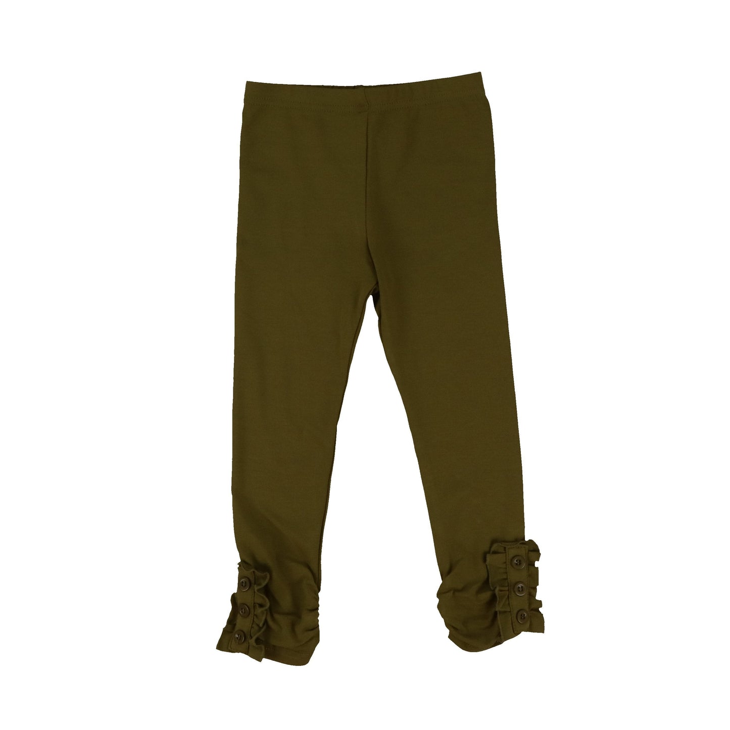 Girls Button Ruffle Pants
