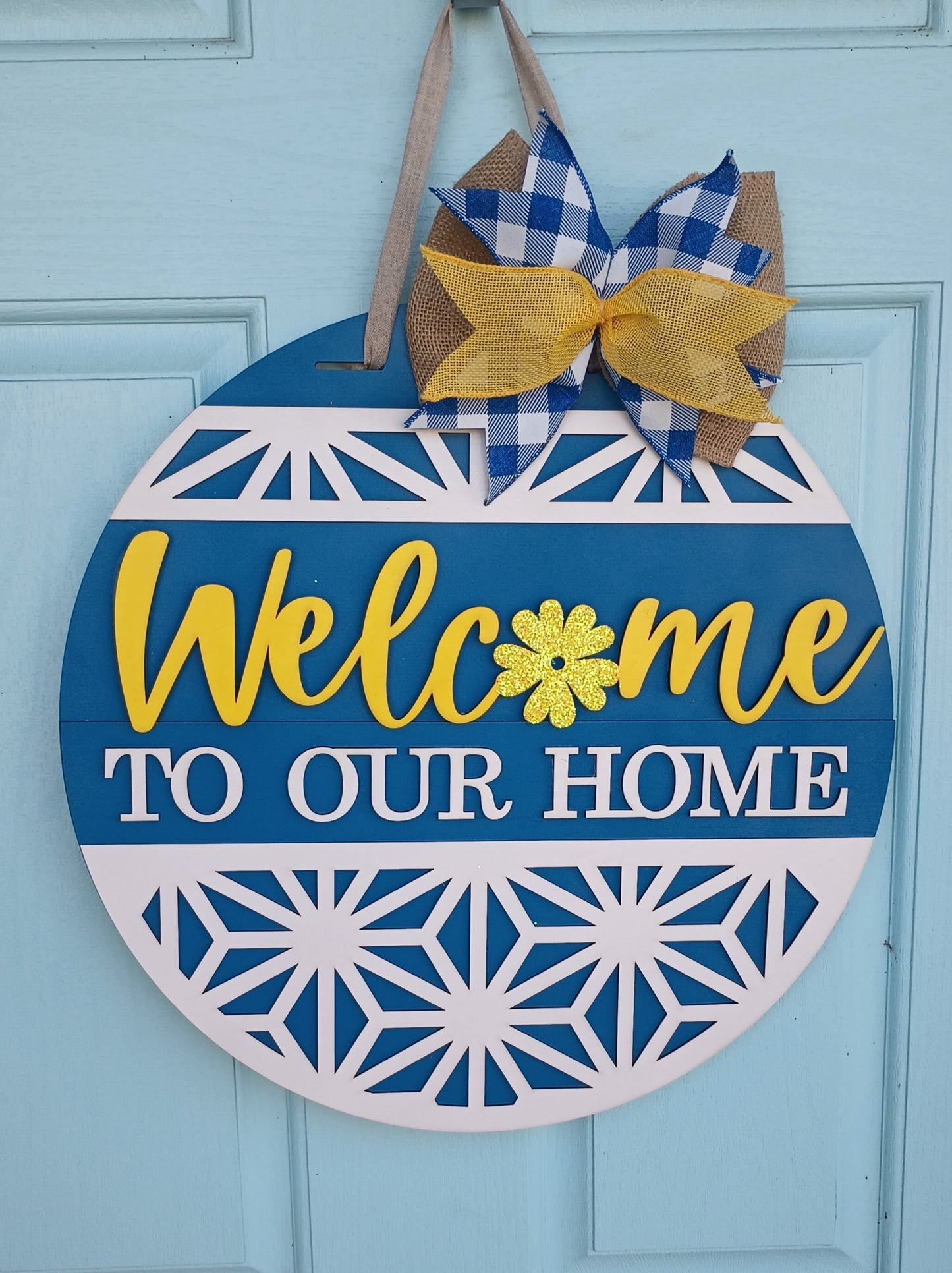 Welcome to Our Home Door Decor Sign