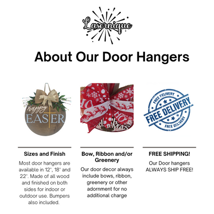 French Bulldog Door Hanger – Dog Welcome Sign for Front Door Decor