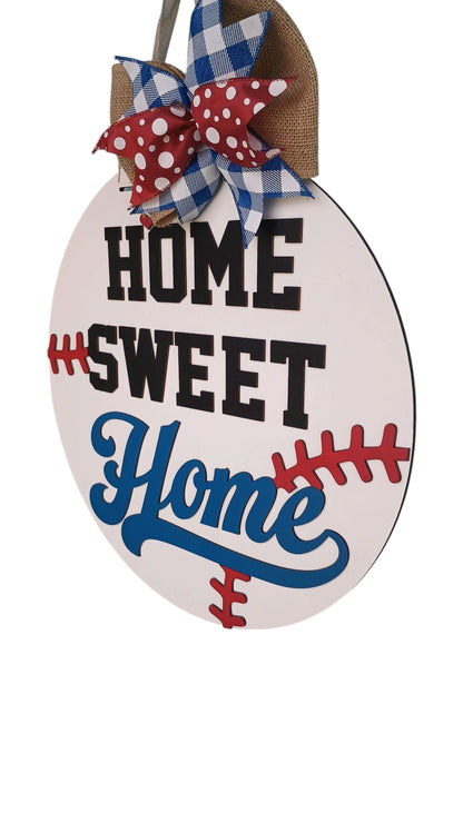 Home Sweet Home Sign – Baseball Decor