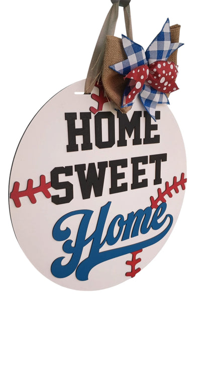 Home Sweet Home Sign – Baseball Decor
