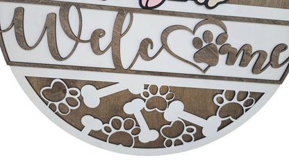 French Bulldog Door Hanger – Dog Welcome Sign for Front Door Decor