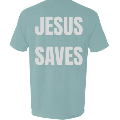 Jesus Saves Pocket Tee