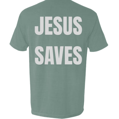 Jesus Saves Pocket Tee