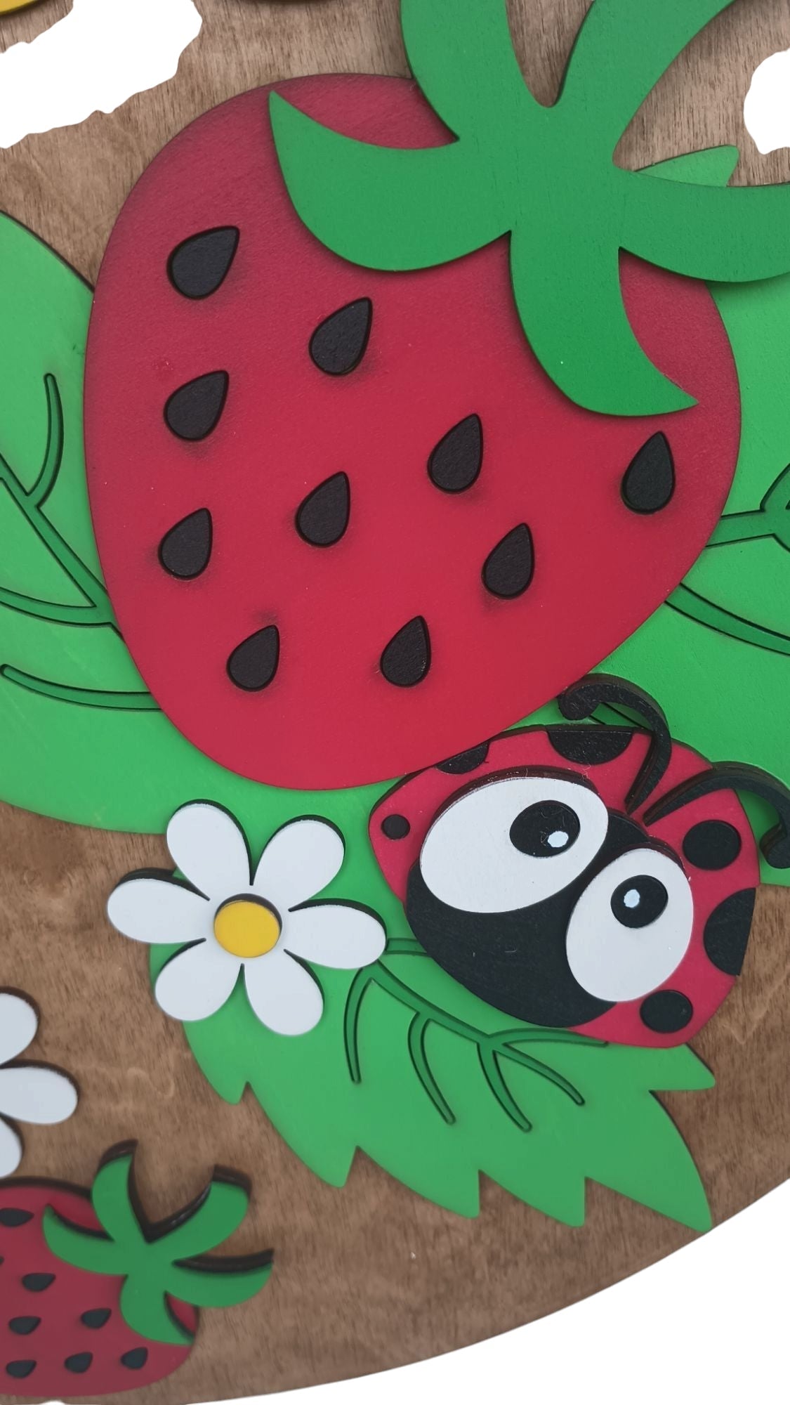 Summer Vibes Strawberry Sign - Door Hanger