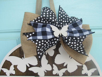 Butterfly Door Hanger Welcome Sign